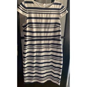 Blue and White Striped Jcrew Suiting Dress